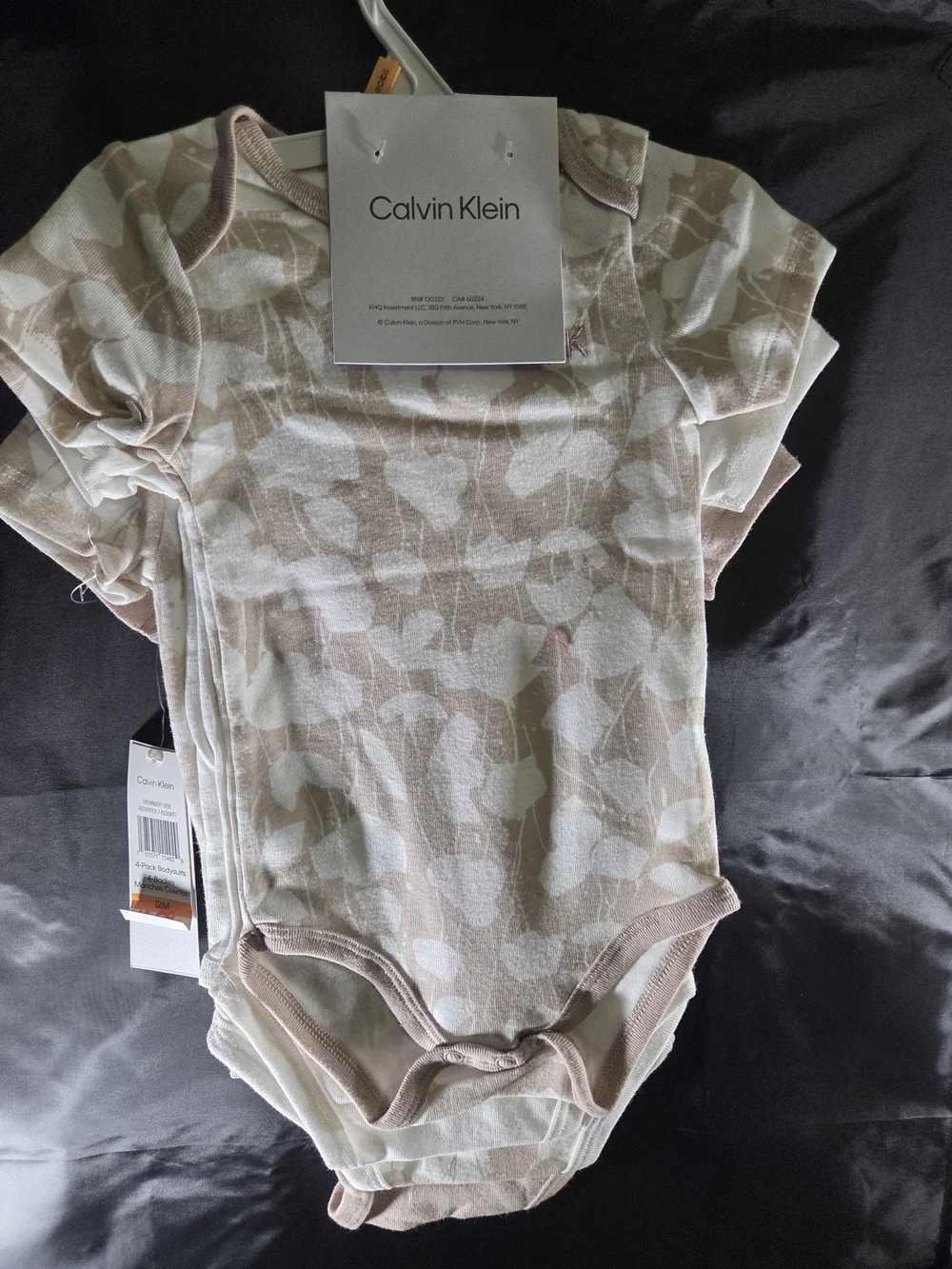 Calvin Klein 4-Pack Baby Short-Sleeve Bodysuits Pale Pink
